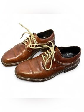 Cole Haan Country Brown Leather Derby Shoes Size 8 Timeless Dark Academia